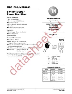 MBR1045G datasheet  